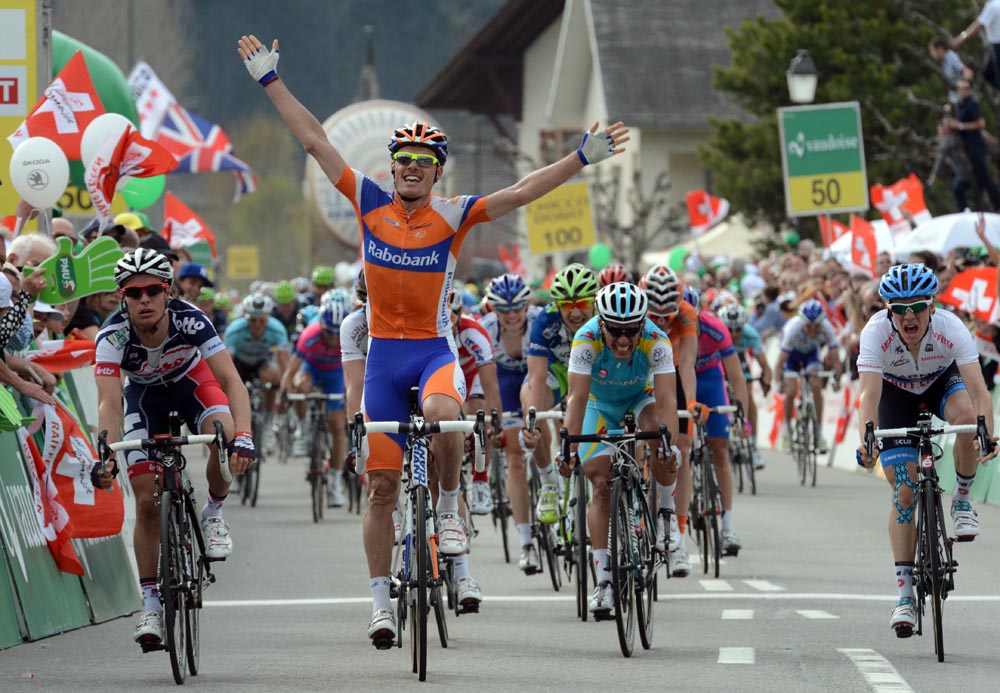 Luis Leon Sanchez wins, Tour de Romandie 2012, stage three