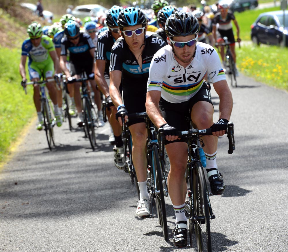 Mark Cavendish chases, Tour de Romandie 2012, stage three