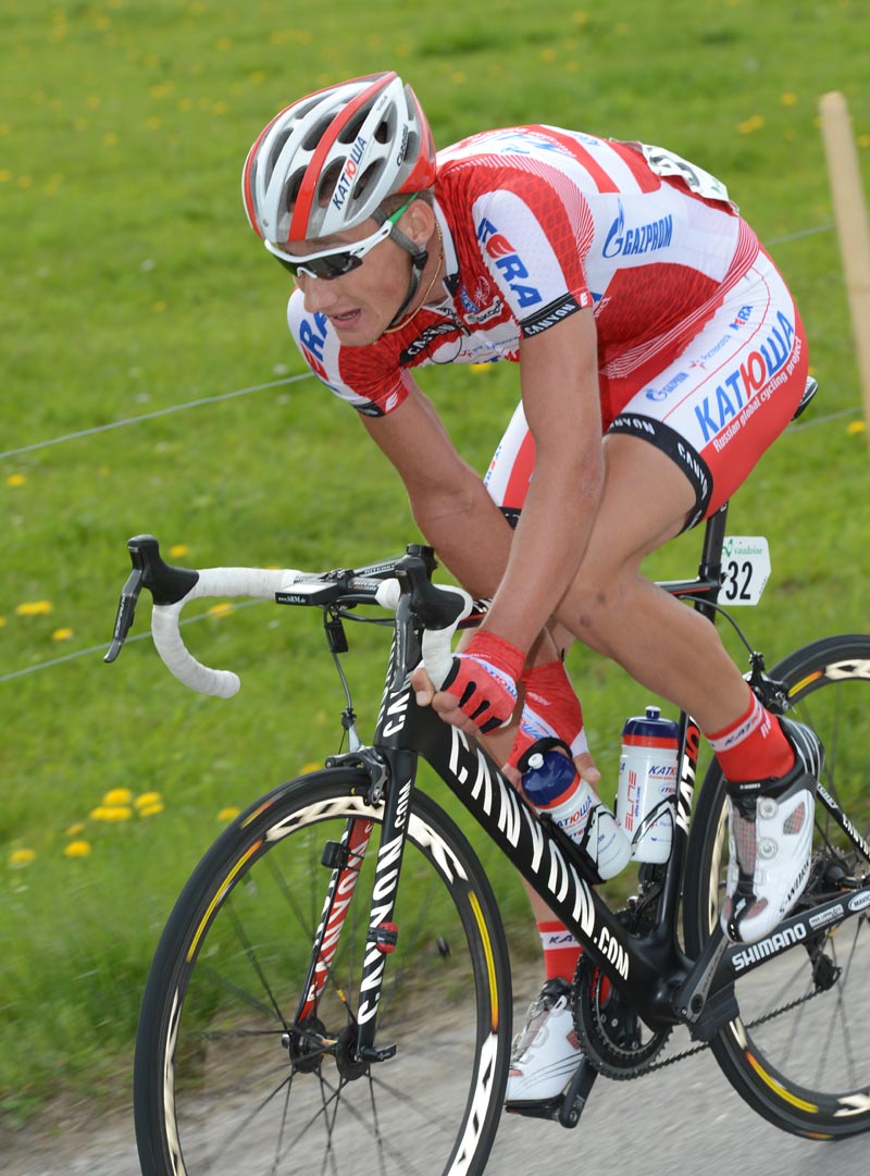 Gatis Smukulis goes solo, Tour de Romandie 2012, stage three