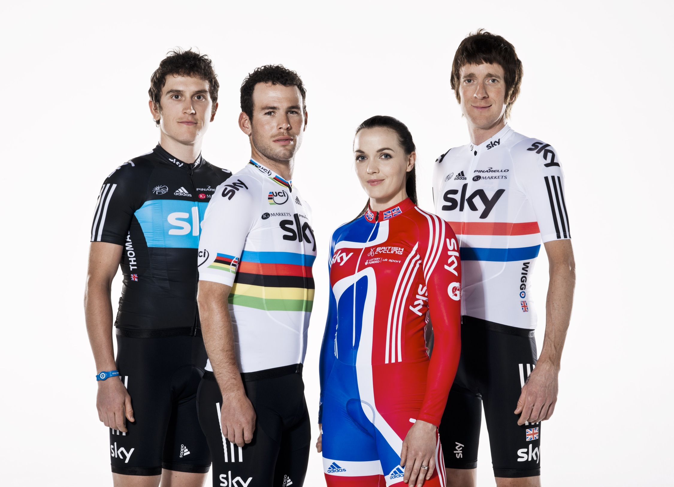 Bradley Wiggins, Geraint Thomas, Mark Cavendish and Victoria Pendleton Bradley Wiggins, Geraint Thomas, Mark Cavendish and Victoria Pendleton