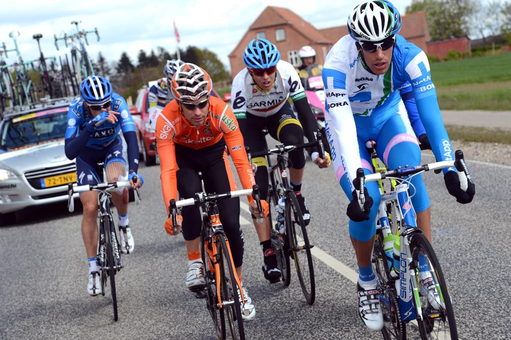 Reto Hollenstein in escape, Giro d'Italia 2012, stage three