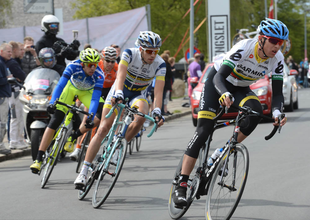 Ramus Navardauskas in escape, Giro d'Italia 2012, stage three