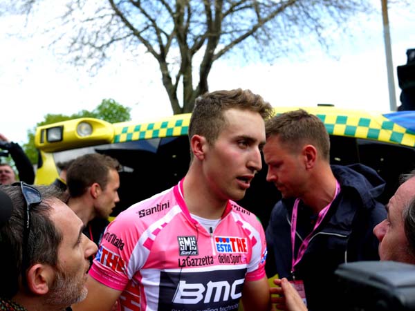 Taylor Phinney after stage three crash, Giro d'Italia 2012 Taylor Phinney after stage three crash, Giro d'Italia 2012