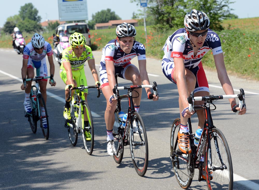 Olivier Kaisen in escape, Giro d'Italia 2012, stage five