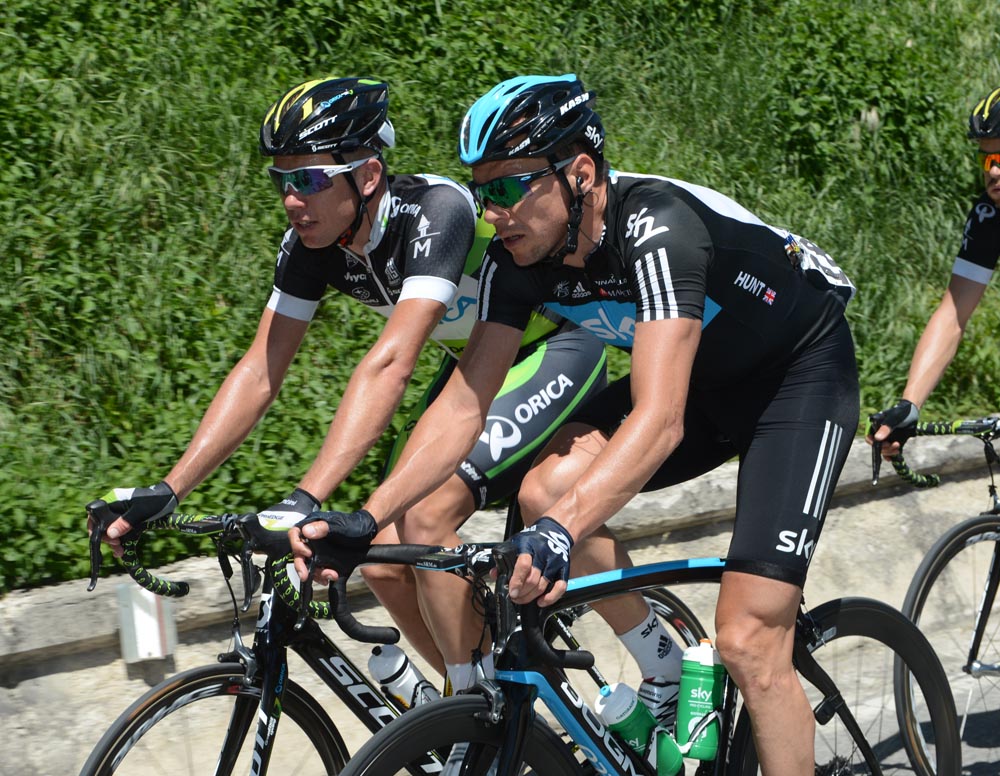 Jeremy Hunt and Brett Lancaster, Giro d'Italia 2012, stage seven