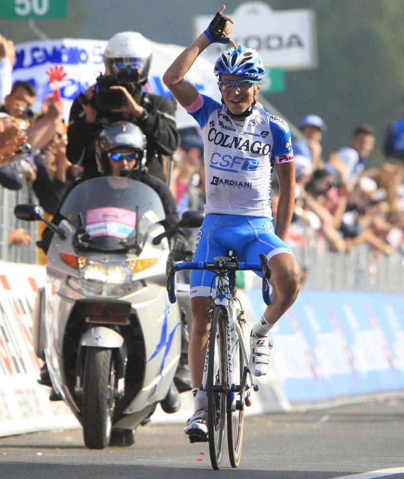 Domenico Pozzovivo wins, Giro d'Italia 2012, stage 8