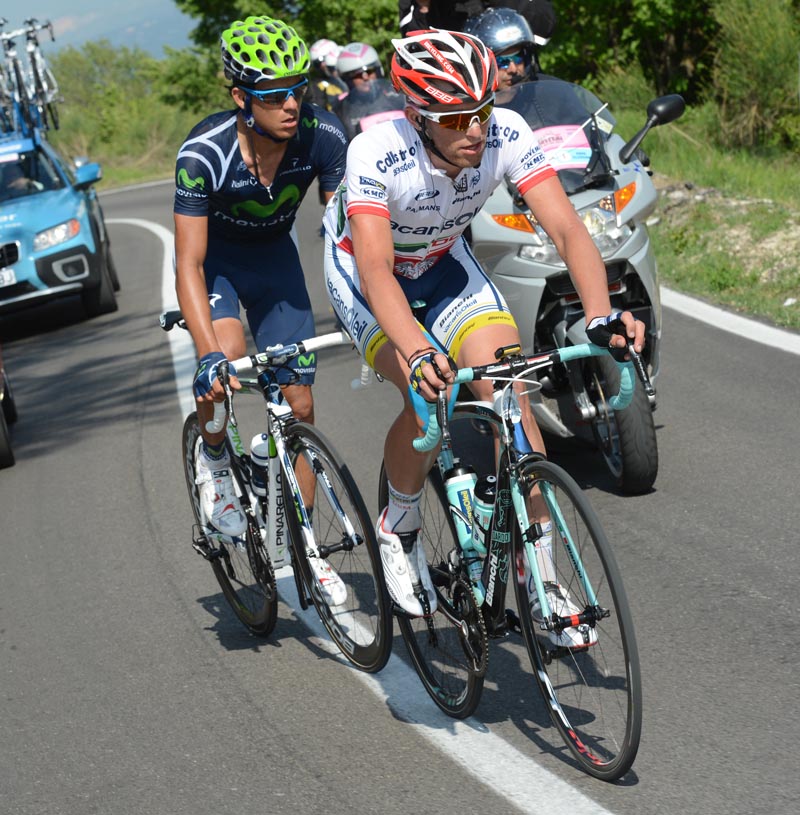Tomasz Marczynski in escape, Giro d'Italia 2012, stage eight