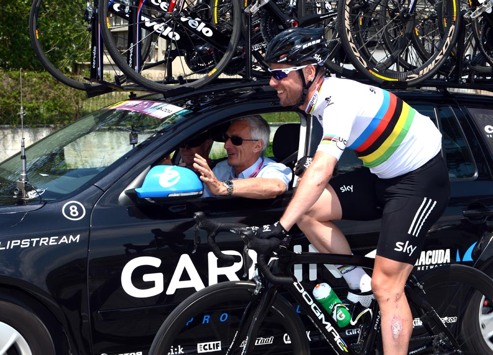 Allan Peiper and Mark Cavendish, Giro d'Italia 2012, stage eight Allan Peiper and Mark Cavendish, Giro d'Italia 2012, stage eight