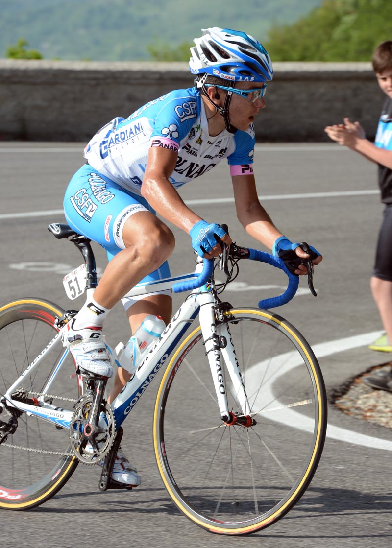 Domenico Pozzovivo attacks, Giro d'Italia 2012, stage eight