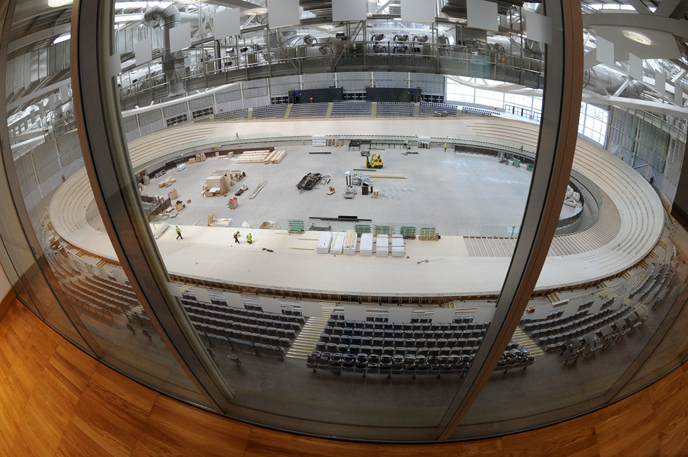 View from hospitality, Sir Chris Hoy Velodrome, 15 May 2012