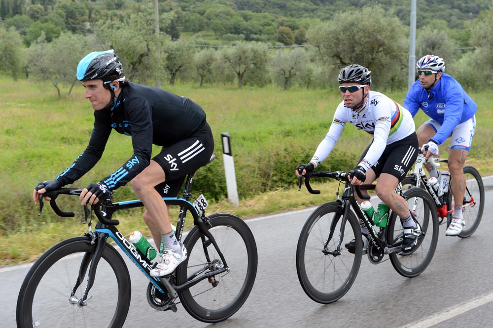 Geraint Thomas and Mark Cavendish, Giro d'Italia 2012, stage 11