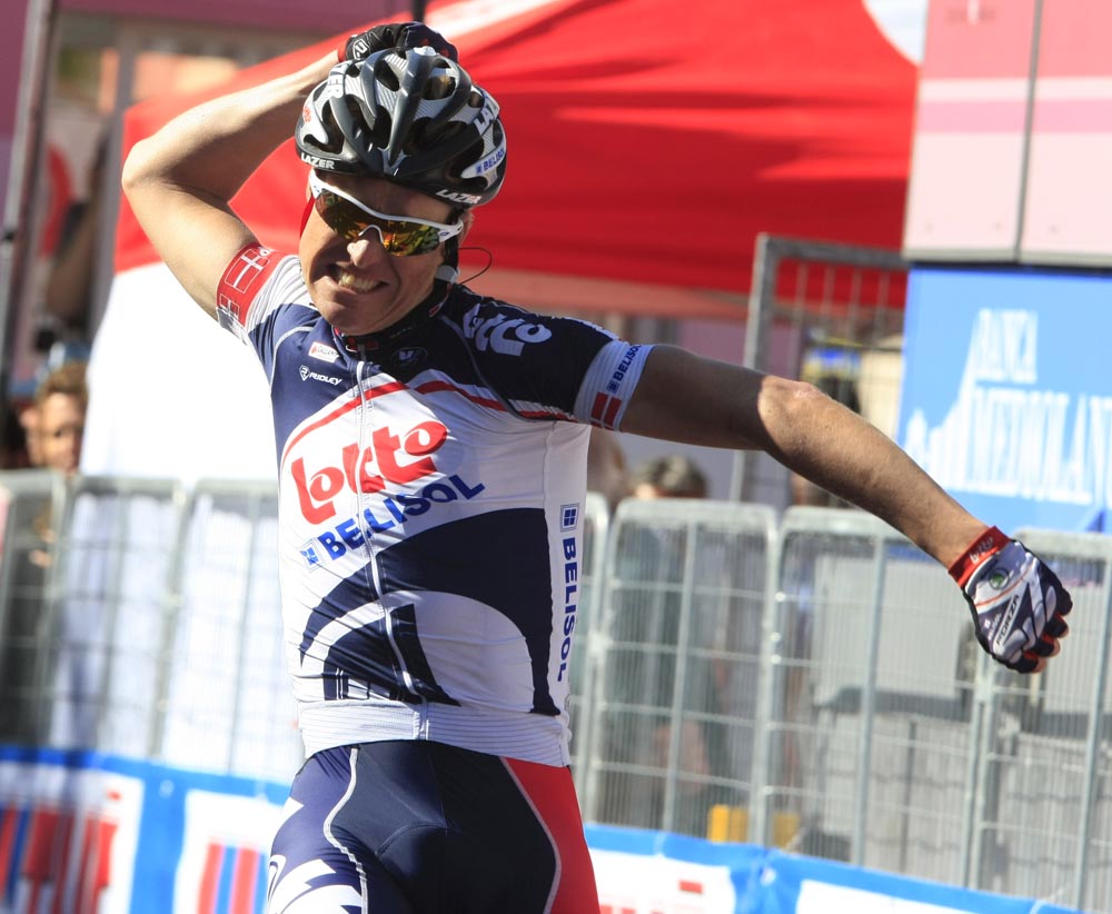 Lars Bak wins the stage, Giro d'Italia 2012, stage 12