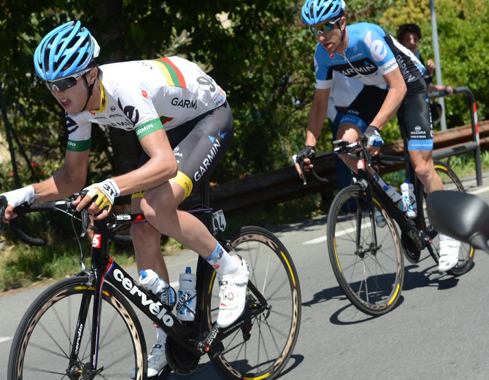 Navardauskas and Vande Velde, Giro d'Italia 2012, stage 12