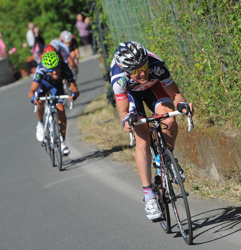 Lars Bak attacks, Giro d'Italia 2012, stage 12
