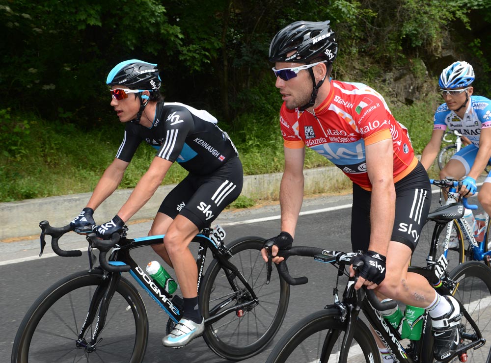 Peter Kennaugh and Mark Cavendish, Giro d'Italia 2012, stage 13 Peter Kennaugh and Mark Cavendish, Giro d'Italia 2012, stage 13