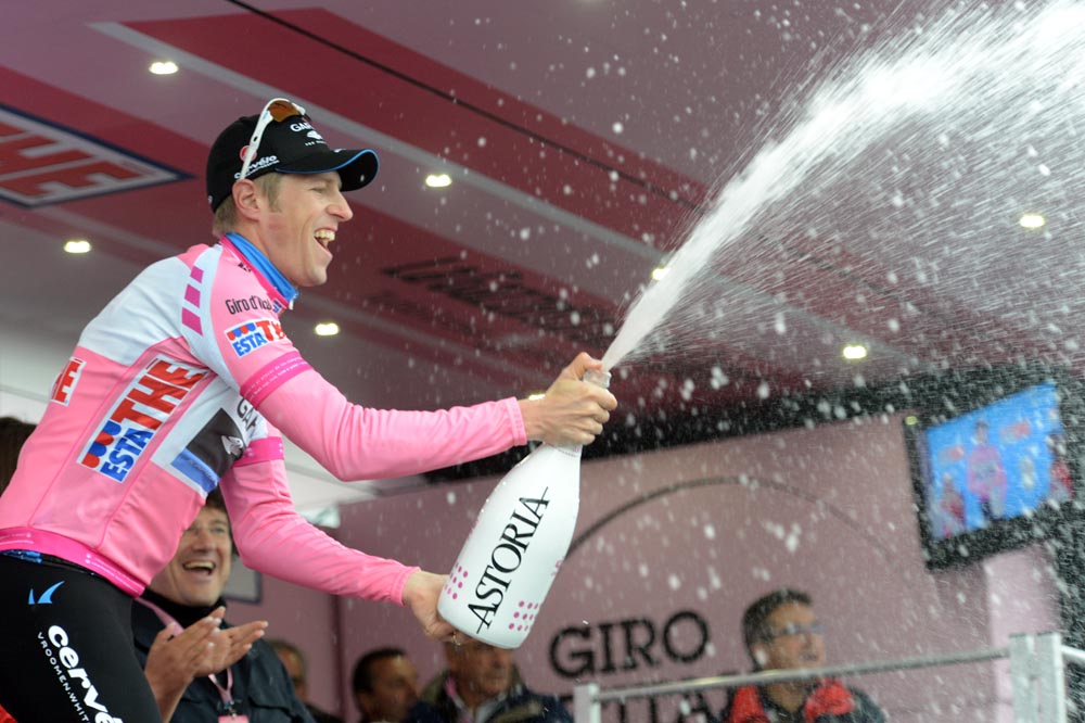 Ryder Hesjedal in lead, Giro d'Italia 2012, stage 14 Ryder Hesjedal in lead, Giro d'Italia 2012, stage 14