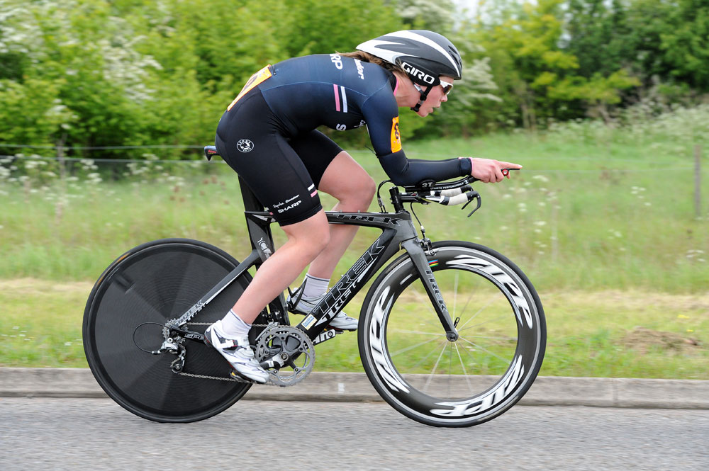 Claire Galloway, second woman, National 10-mile time trial championships 2012