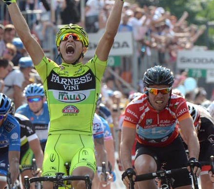 Andrea Guardini wins, Giro d'Italia 2012, stage 18 Andrea Guardini wins, Giro d'Italia 2012, stage 18