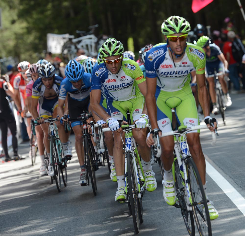 Liquigas chase, Giro d'Italia 2012, stage 19