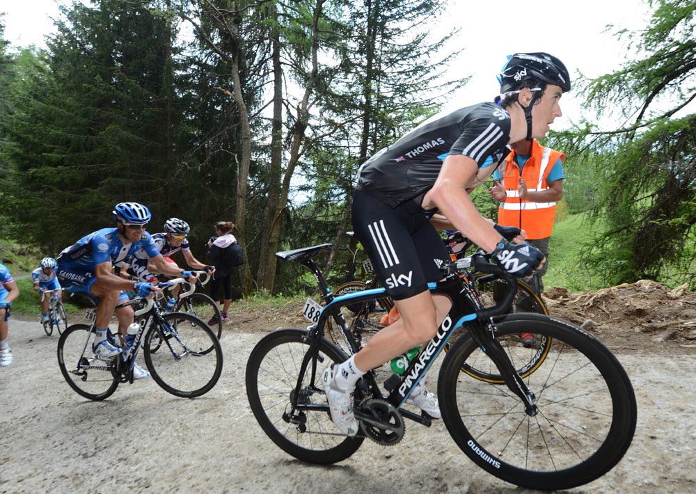 Geraint Thomas on Mortirolo, Giro d'Italia 2012, stage 20