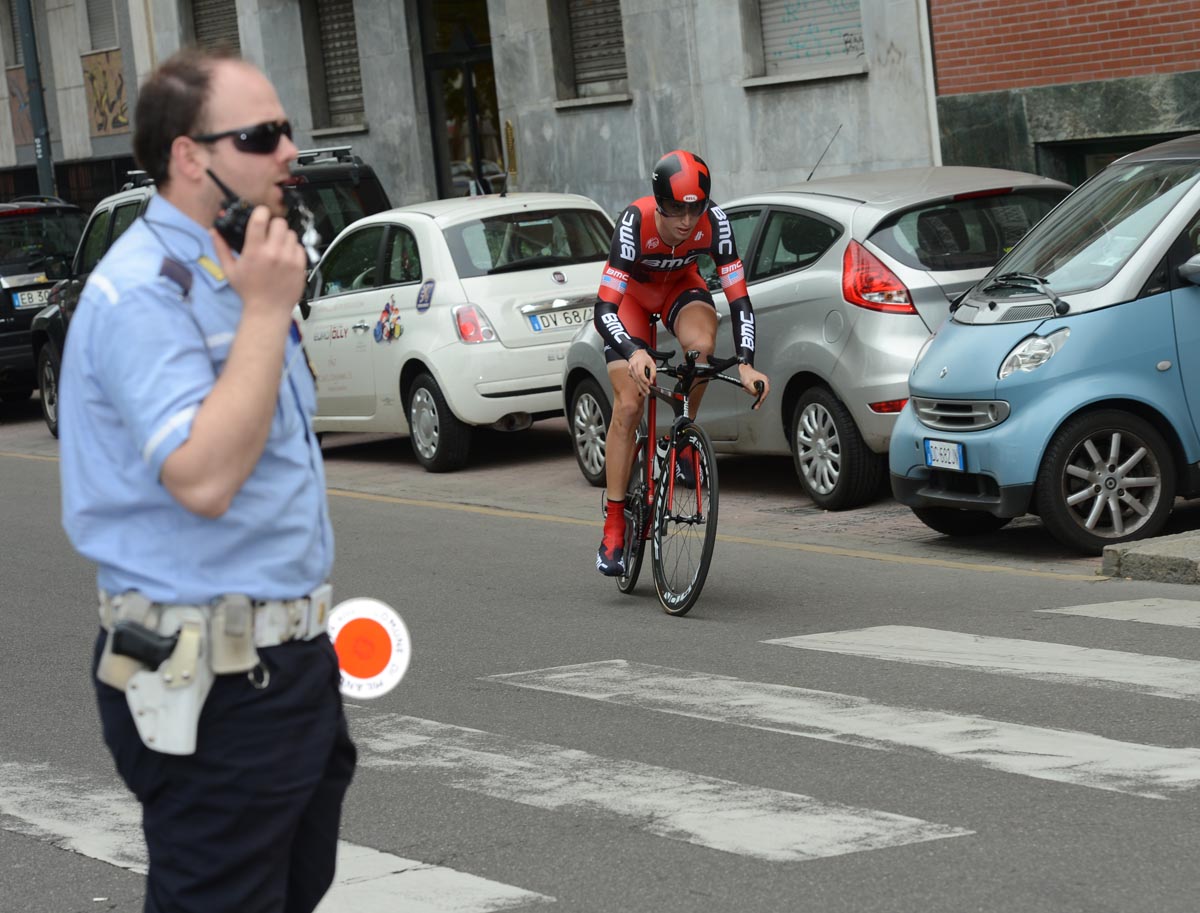 Taylor Phinney goes off course, Giro d'Italia 2012, stage 21