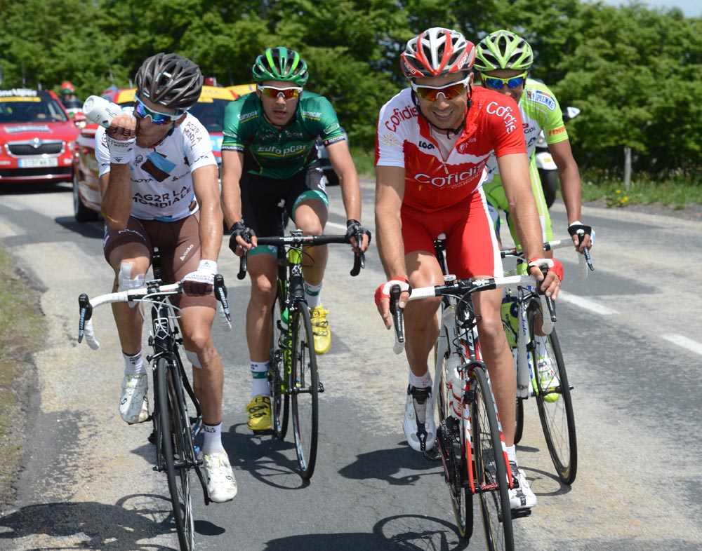 David Moncoutie in escape, Criterium du Dauphine 2012, stage two