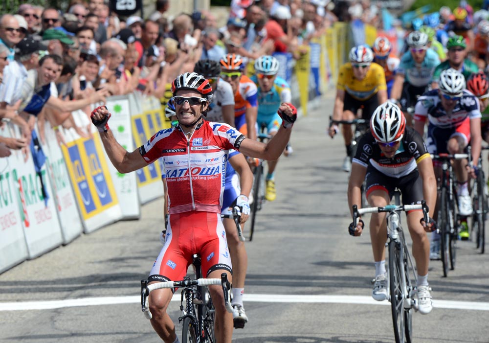 Daniel Moreno wins, Criterium du Dauphine 2012, stage two