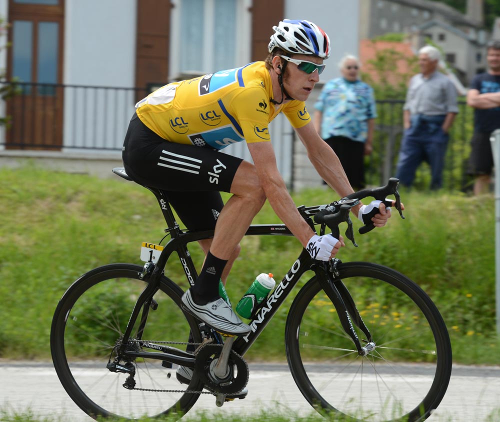 Bradley Wiggins in overall lead, Criterium du Dauphine 2012, stage two