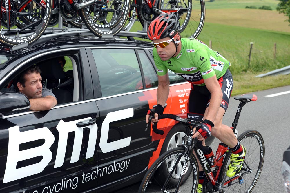 Cadel Evans and John Lelangue, Criterium du Dauphine 2012, stage three