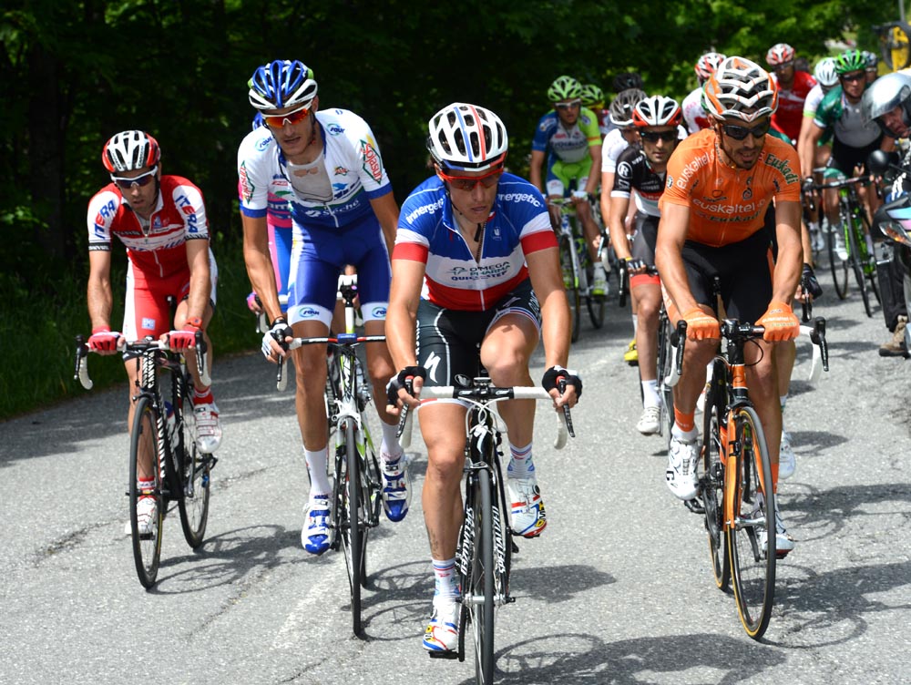 Sylvain Chavanel leads escape, Criterium du Dauphine 2012, stage six