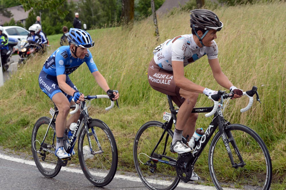 Bonnafond and Morkov in escape, Tour de Suisse 2012, stage 3