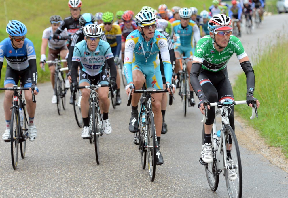 Frank Schleck leads chase, Tour de Suisse 2012, stage four