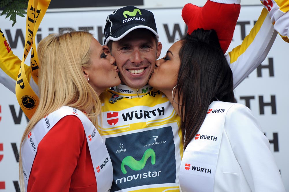 Rui Costa on podium, Tour de Suisse 2012, stage five