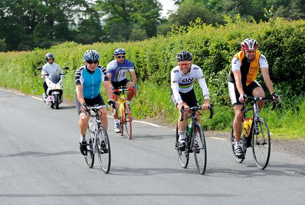 Mark Cavendish and Lord Sugar's Essex ride Mark Cavendish and Lord Sugar's Essex ride
