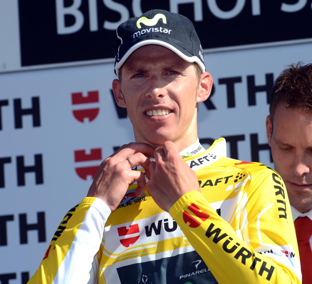 Rui Costa on podium, Tour de Suisse 2012, stage six