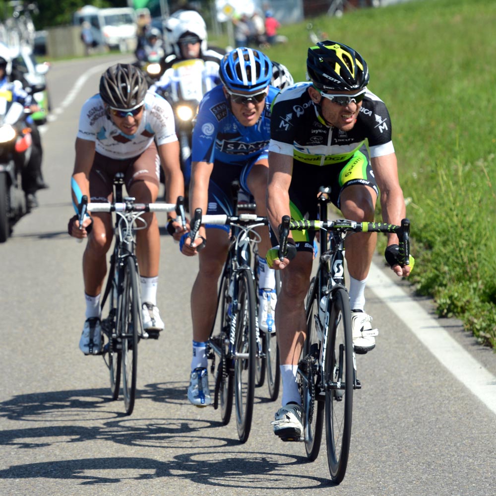 Baden Cooke leads escape, Tour de Suisse 2012, stage six
