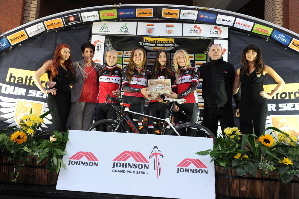 Matrix, team winners, Johnson's Health Tech GP, Tour Series 2012, Stoke-on-Trent