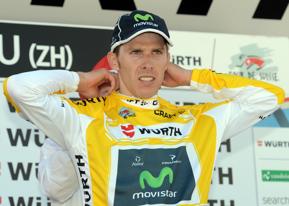 Rui Costa on podium, Tour de Suisse 2012, stage seven ITT