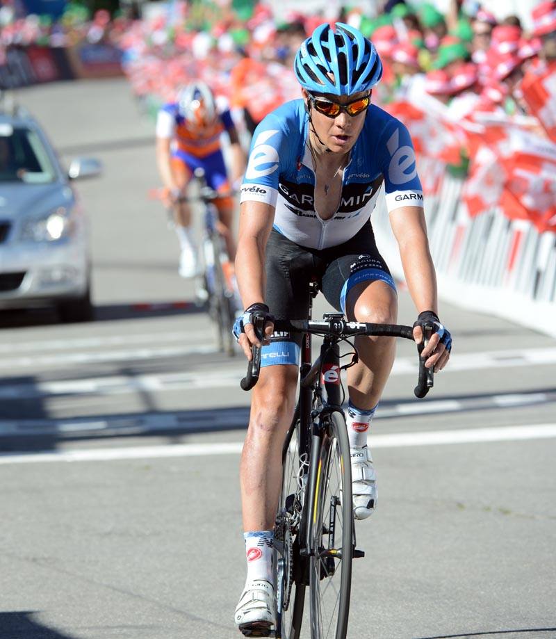 Tom Danielson at finish, Tour de Suisse 2012, stage eight