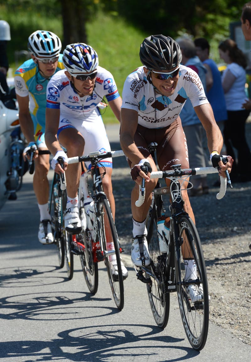 Montaguti leads escape group, Tour de Suisse 2012, stage nine