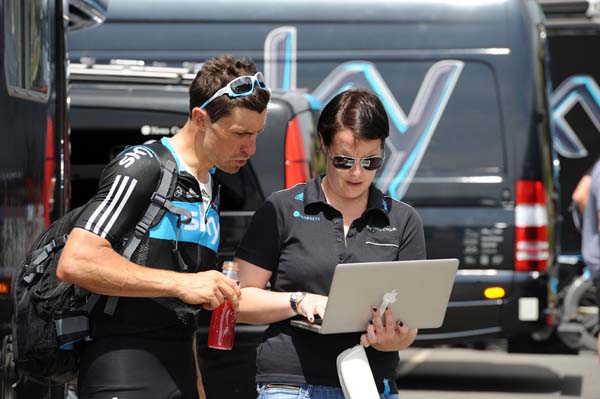 Bernhard Eisel and Fran Millar, Tour de France 2012, stage one recce ride