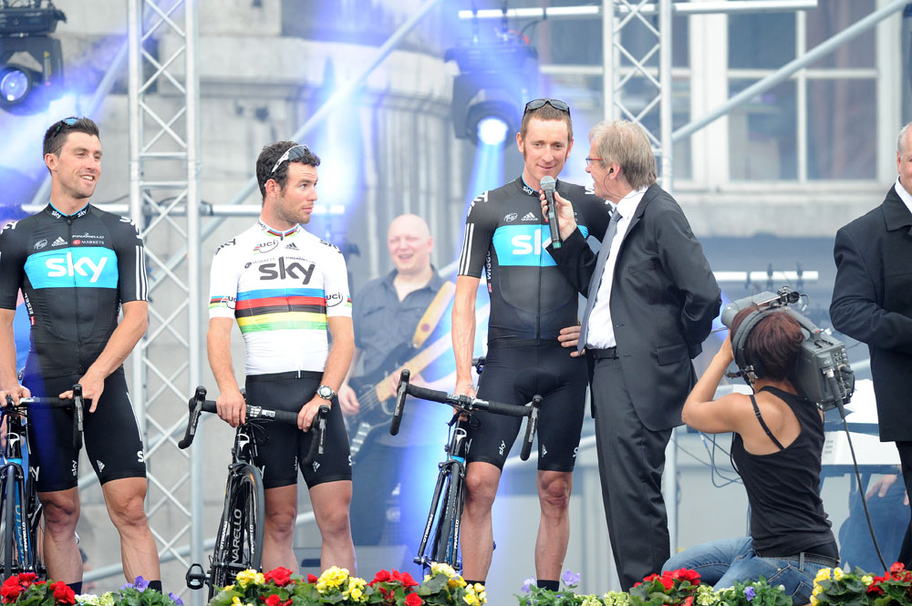 Bradley Wiggins interviewed, Tour de France 2012 presentation
