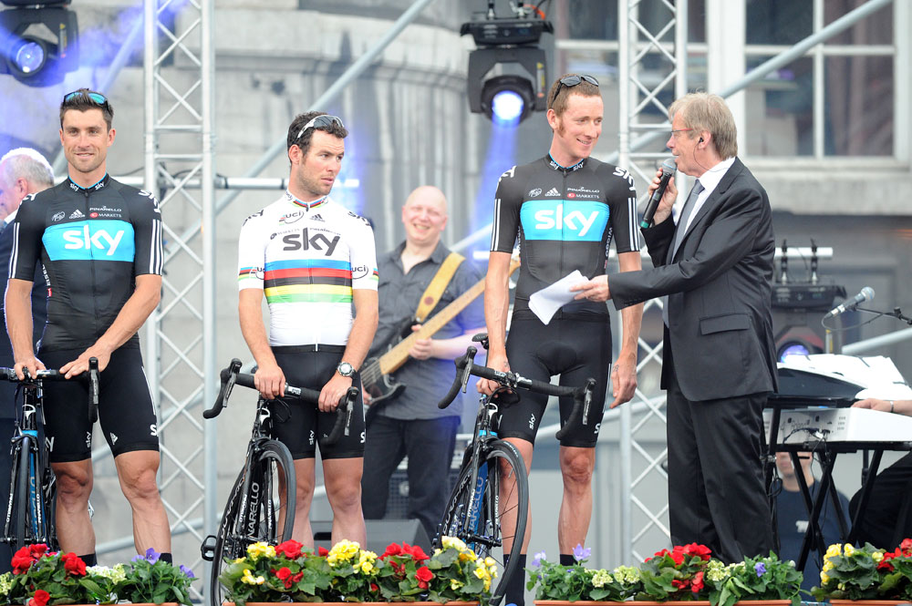 Bradley Wiggins interviewed, Tour de France 2012 presentation