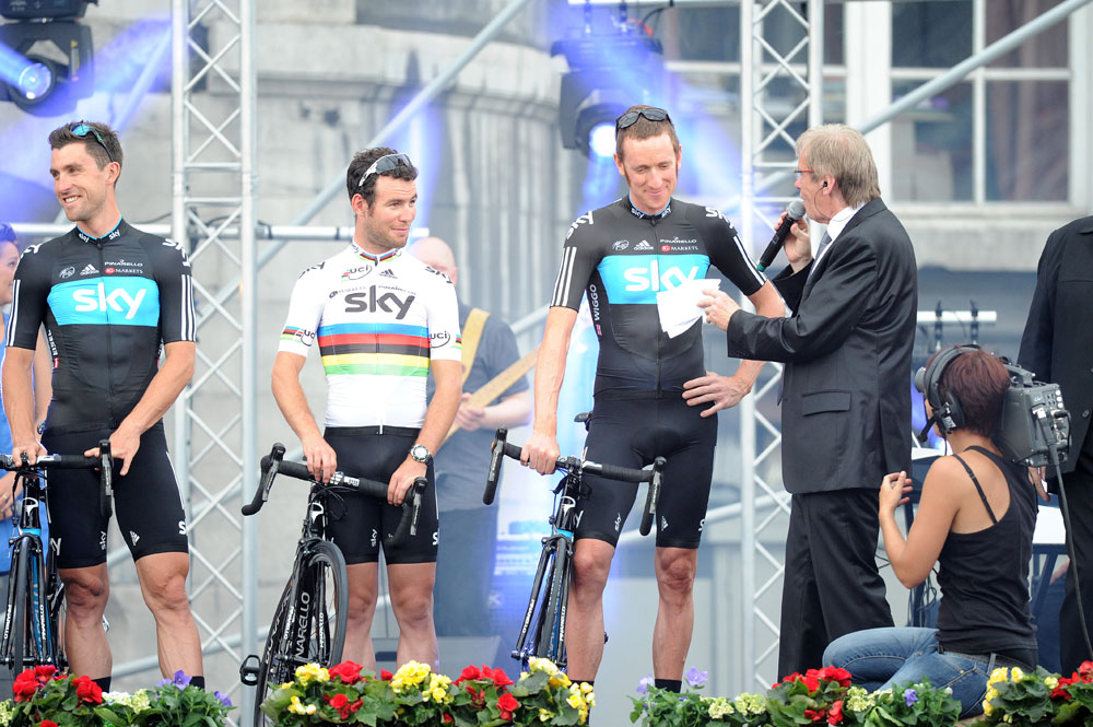 Bradley Wiggins interviewed, Tour de France 2012 presentation