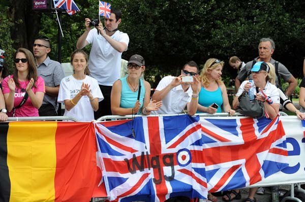 Bradley Wiggins fans, Tour de France 2012, prologue
