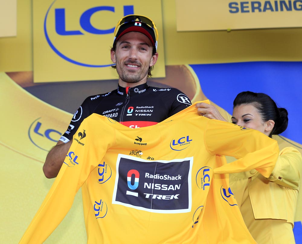 Fabian Cancellara in yellow, Tour de France 2012, stage one
