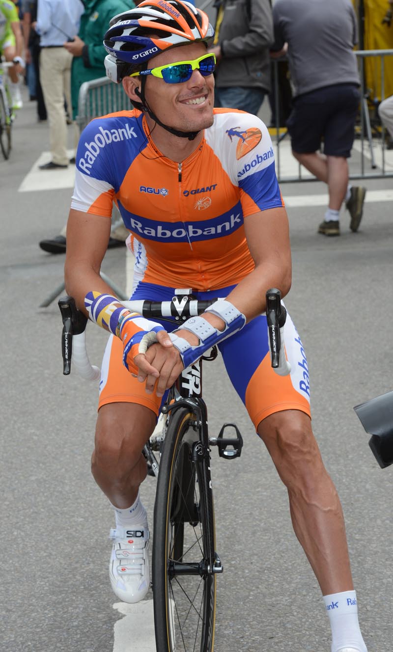 Luis Leon Sanchez and battle wounds, Tour de France 2012, stage two