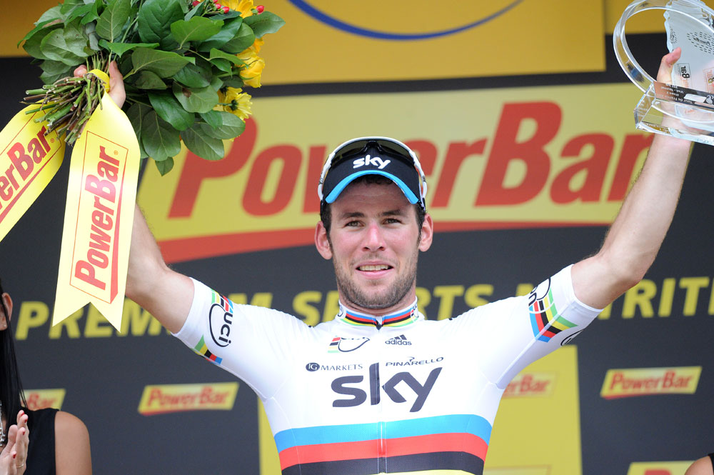 Stage winner Mark Cavendish, Tour de France 2012, stage two