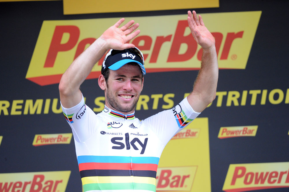 Stage winner Mark Cavendish, Tour de France 2012, stage two