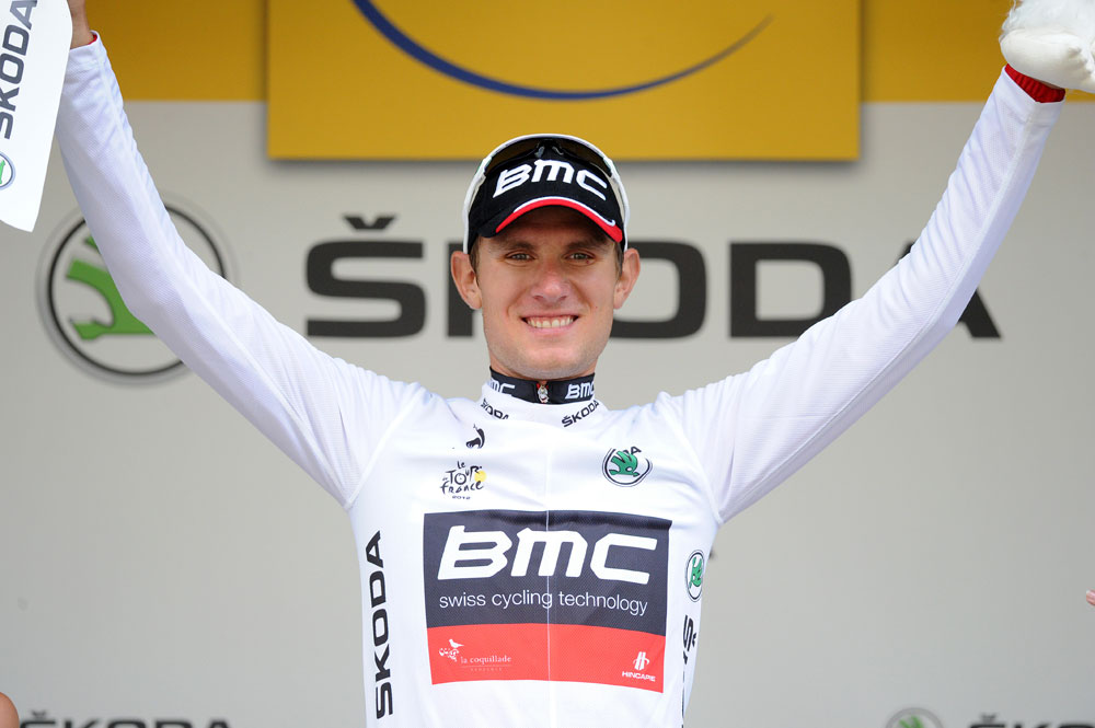 Tejay Van Garderen, white jersey, Tour de France 2012, stage two Tejay Van Garderen, white jersey, Tour de France 2012, stage two